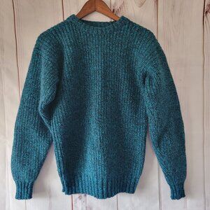 Vintage Woodward 100% Wool Women’s M Chunky Knit Crewneck Knit Pullover Sweater